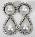 022129 MOBE PEARL  DIAMOND EARRINGS