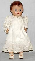 021297 COMPOSITION GIRL DOLL C 1930 H 15