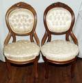 021277 VICTORIAN STYLE WALNUT SIDE CHAIRS