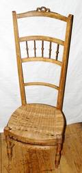 021275 LOUIS XVI STYLE WALNUT HIGH BACK CHAIR