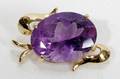 020236 750 CT AMETHYST  14 KT YELLOW GOLD PENDANT