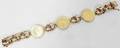 070202 14 KT YELLOW GOLD COIN BRACELET L 8