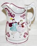 061308 STAFFORDSHIRE LUSTRE HIGHLAND FLING PITCHER