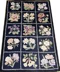 052264 AMERICAN HAND HOOKED RUG FLORAL 31 x41