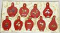 051218 ORIENTAL CINNABAR SNUFF BOTTLES SET OF 8 H3
