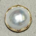 050238 GOLD  MABE PEARL LADYS RING