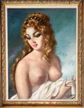 050201 BERNARD NESTOR OIL ON CANVAS HUNGARIAN NUDE