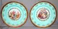 040264 J K W PORCELAIN  FIRED GOLD PLATES C 1900