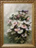030224 VICTORIAN OIL ON CANVAS FLORAL STILL LIFE