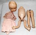 021319 COMPOSITION GIRL DOLL C 1930 AS IS