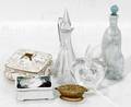 061369 PORCELAIN METAL BOXES CRYSTAL GLASS BOTTLES