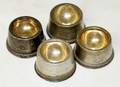 061351 SILVERPLATE INDIVIDUAL SALT DIPS BEADED RIMS