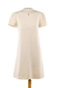 Courreges Cream Short Sleeve Trapeze Dress