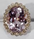 052267 23 CT KUNZITE  DIAMOND RING