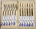 051252 CROWN DERBY MIKADO PORCELAIN FLATWARE 12