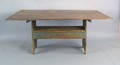 Large painted pine bench table ca 1800