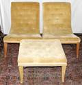 050254 3 PIECE CHAIRS  OTTOMAN C1840 H 31