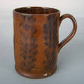 Redware mug 19th c