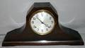 040326 HUMPBACK MAHOGANY MANTLE CLOCK C 1930