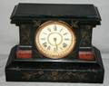 040320 ANSONIA BLACK ONYX MANTLE CLOCK C 1875