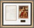 030274 QUEEN VICTORIA SIGNED LETTER  FRAMED PRINT