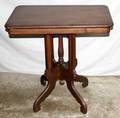 021383 EASTLAKE WALNUT PARLOR TABLE H 29 L 28