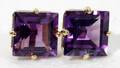020326 45CT AMETHYST  YELLOW GOLD EARRINGS