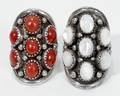 051294 NATIVE AMERICAN SILVER MOTHEROFPEARL RINGS