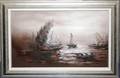 050299 W KAN OIL ON CANVAS ORIENTAL SEASCAPE