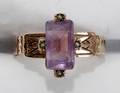 041493 ANTIQUE 14 KT GOLD  AMETHYST RING