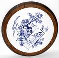 041480 DELFT BLUEONWHITE POTTERY TILE IN OAK FRAME