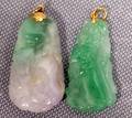 031382 CARVED JADE PENDANTS 2 L 15