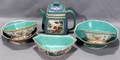 031394 CHINESE PORCELAIN DISHES  TEAPOT 19TH C
