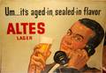 030290 ALTES BEER ADVERTISING POSTER C1935 37x51