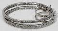 022237 GOLD  125 CT DIAMOND HOOP EARRINGS DIA15