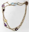 022236 GARNET CITRINE AMETHYST  TOPAZ NECKLACE