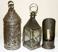 021414 REPRO TIN LANTERNS  CANDLE HOLDER H 914
