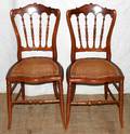 020354 BURL WALNUT SPINDLEBACK SIDE CHAIRS C 1890