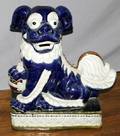 070320 CHINESE BLUE  WHITE PORCELAIN FOO DOG