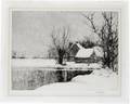 062331 CHARLES JAC YOUNG ETCHING WINTER LANDSCAPE