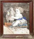 061458 EARLY AMERICAN CHROMO LITHOGRAPH INNOCENCE