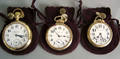 Three Hamilton gold filled open face pocket watches including 992