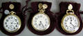 Three Hamilton 21jewel open face gold pocket watches