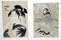 052381 2 UKIYOE FIGURAL WOODBLOCK PRINTS REPRINT