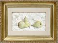 052358 GOTYAR OIL ON PANEL 3 PEARS DATED 64