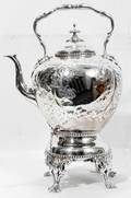 051366 REED  BARTON SILVERPLATE HOT KETTLE ON STAND
