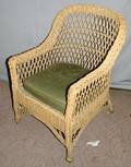 050366 WICKER OPEN ARM CHAIR H 34