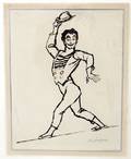 050356 ERIC LANDGREM INDIA INK DRAWING TIGHTROPE