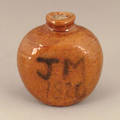Miniature redware bottle