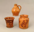 Two miniature redware crocks 19th c